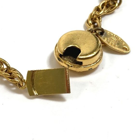 AUTHENTIC CHANEL CC Long chain Necklace Gold Plated Gold - Picture 10 of 12